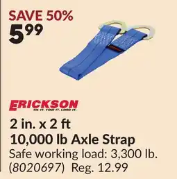 Princess Auto 2 in. x 2 10,000 lb Axle Strap offer