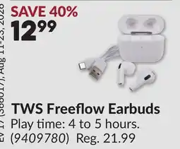 Princess Auto TWS Freeflow Earbuds offer