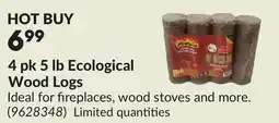 Princess Auto 4 pk 5 lb Ecological Wood Logs offer