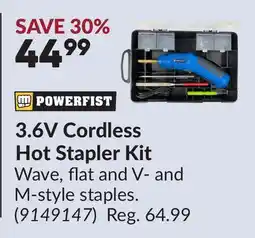 Princess Auto 3.6V Cordless Hot Stapler Kit offer