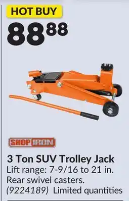 Princess Auto 3 Ton SUV Trolley Jack offer