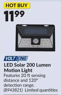 Princess Auto LED Solar 200 Lumen Motion Light offer
