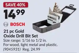 Princess Auto BOSCH 21 pc Gold Oxide Drill Bit Set offer