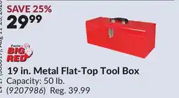 Princess Auto 19 in. Metal Flat-Top Tool Box offer