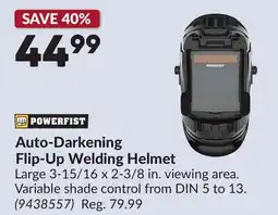Princess Auto Auto-Darkening Flip-Up Welding Helmet offer