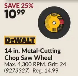 Princess Auto 14 in. Metal-Cutting Chop Saw Wheel offer