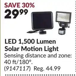 Princess Auto LED 1,500 Lumen Solar Motion Light offer
