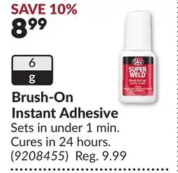 Princess Auto Brush-On Instant Adhesive offer