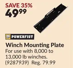 Princess Auto Winch Mounting Plate offer
