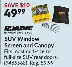 Princess Auto SUV Window Screen and Canopy offer