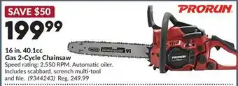 Princess Auto 16 in. 40.1cc Gas 2-Cycle Chainsaw offer