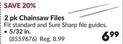 Princess Auto 2 pk Chainsaw Files offer