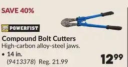 Princess Auto Compound Bolt Cutters offer