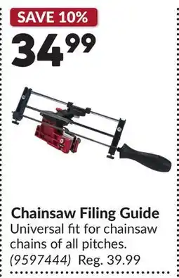 Princess Auto Chainsaw Filing Guide offer