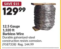 Princess Auto 12.5 Gauge 1,320 ft Barbless Wire offer