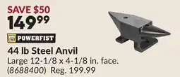 Princess Auto 44 lb Steel Anvil offer