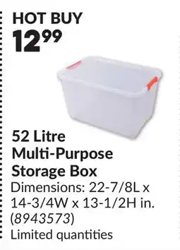 Princess Auto 52 Litre Multi-Purpose Storage Box offer