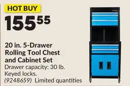 Princess Auto 20 in. 5-Drawer Rolling Tool Chest and Cabinet Set offer