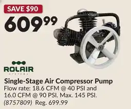 Princess Auto Single-Stage Air Compressor Pump offer