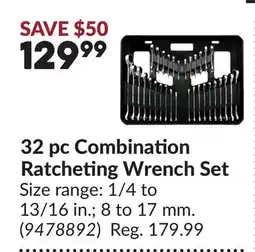 Princess Auto 32 pc Combination Ratcheting Wrench Set offer