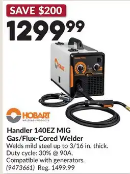 Princess Auto Handler 140EZ MIG Gas/Flux-Cored Welder offer