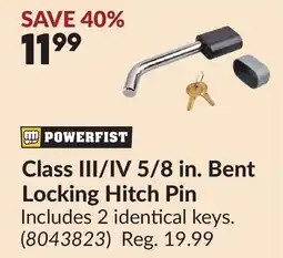 Princess Auto Class III/IV 5/8 in. Bent Locking Hitch Pin offer