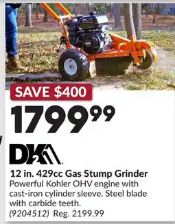 Princess Auto 12 in. 429cc Gas Stump Grinder offer