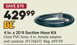 Princess Auto 4 in. x 20 ft Suction Hose Kit offer