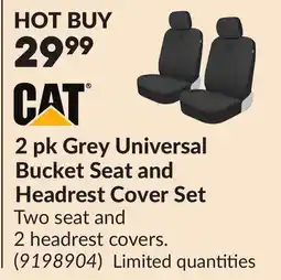 Princess Auto 2 pk Grey Universal Bucket Seat and Headrest Cover Set offer