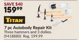 Princess Auto TITAN 7 pc Autobody Repair Kit offer