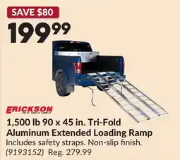 Princess Auto 1,500 lb 90 x 45 in. Tri-Fold Aluminum Extended Loading Ramp offer