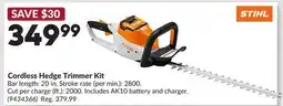 Princess Auto Cordless Hedge Trimmer Kit offer