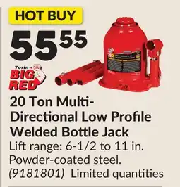 Princess Auto 20 Ton Multi-Directional Low Profile Welded Bottle Jack offer