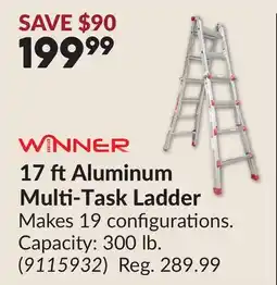 Princess Auto 17 ft Aluminum Multi-task Ladder offer