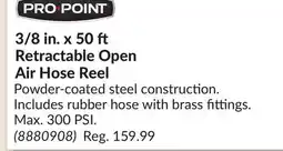 Princess Auto 3/8 in. x 50 ft Retractable Open Air Hose Reel offer