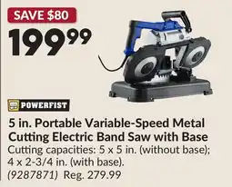 Princess Auto 5 in. Portable Variable-Speed Metal Cutting Electric Band Saw with Base offer