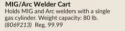 Princess Auto MIG/Arc Welder Cart offer