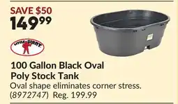 Princess Auto 100 Gallon Black Oval Poly Stock Tank offer