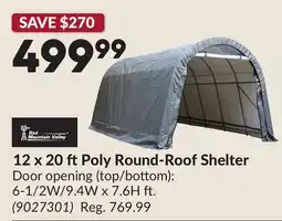 Princess Auto 12 x 20 ft Poly Round-Roof Shelter offer