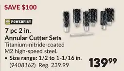 Princess Auto 7 pc 2 in. Annular Cutter Sets Size range: 1/2 to 1-1/16 in offer