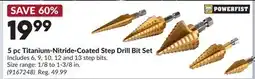Princess Auto 5 pc Titanium-Nitride-Coated Step Drill Bit Set offer