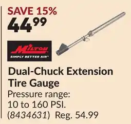 Princess Auto Dual-Chuck Extension Tire Gauge offer