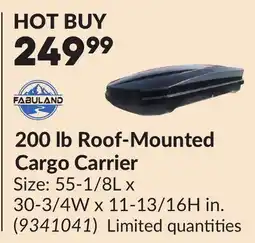 Princess Auto 200 lb Roof-Mounted Cargo Carrier offer