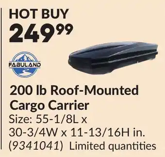 Princess Auto 200 lb Roof-Mounted Cargo Carrier offer