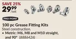 Princess Auto 100 pc Grease Fitting Kits offer