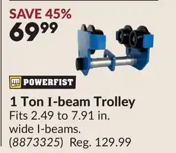 Princess Auto 1 Ton I-beam Trolley offer