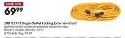 Princess Auto 100 ft 14/3 Single-Outlet Locking Extension Cord offer