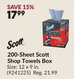 Princess Auto 200-Sheet Scott Shop Towels Box offer