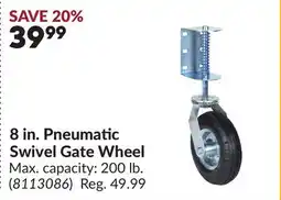 Princess Auto 8 in. Pneumatic Swivel Gate Wheel offer