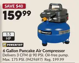 Princess Auto 6 Gallon Pancake Air Compressor offer
